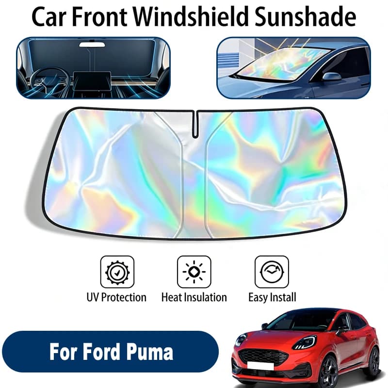Parasole per parabrezza per Ford Puma, accessori pieghevoli per la protezione solare della finestra anteriore, riflettenti ai raggi UV