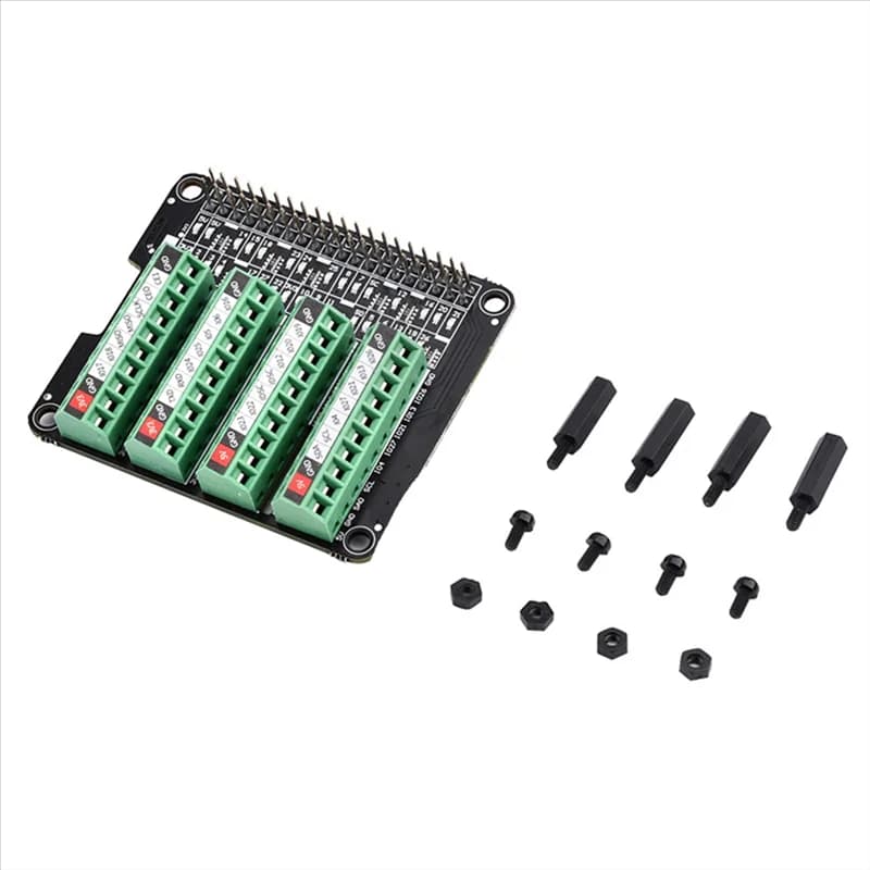 Ultra-Compact Breakout Module with GPIO State LED and Terminal Block for Raspberry Pi