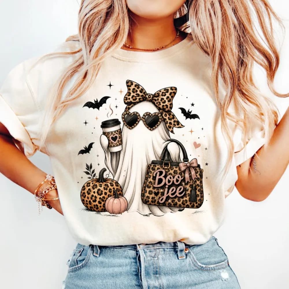 Retro Halloween T-shirt, Halloween Graffiti T-shirt, Cute Pumpkin Halloween T-shirt,Retro Autumn Pattern T-shirt,Cotton Clothing