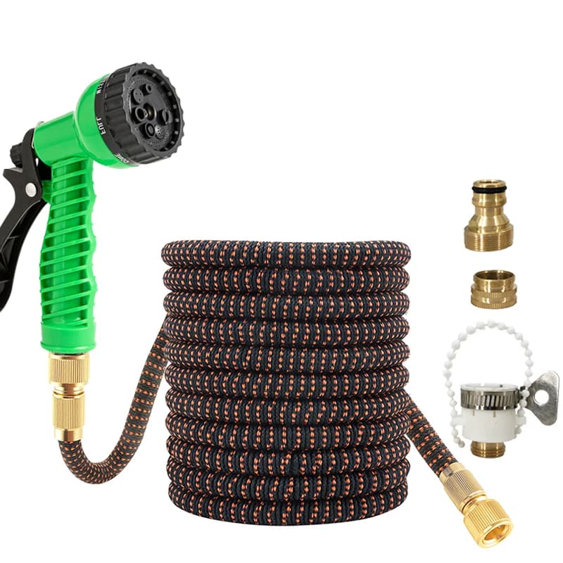 Tubo da Giardino Espandibile Magico 25FT-125FT, Pistola a Spruzzo a 7 Funzioni, Idropulitrice ad Alta Pressione, Forniture per Irrigazione Giardino