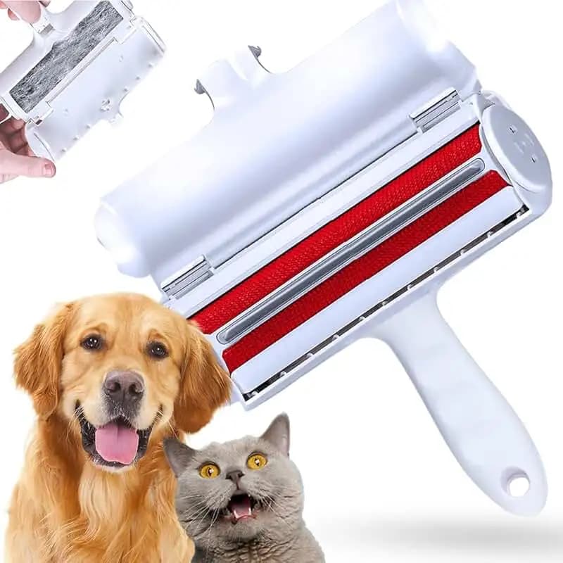 Epilatore per animali domestici per cani e gatti Set di rulli in peluche di cotone autopulente riutilizzabile adatto per letti divani tappeti letti per gatti