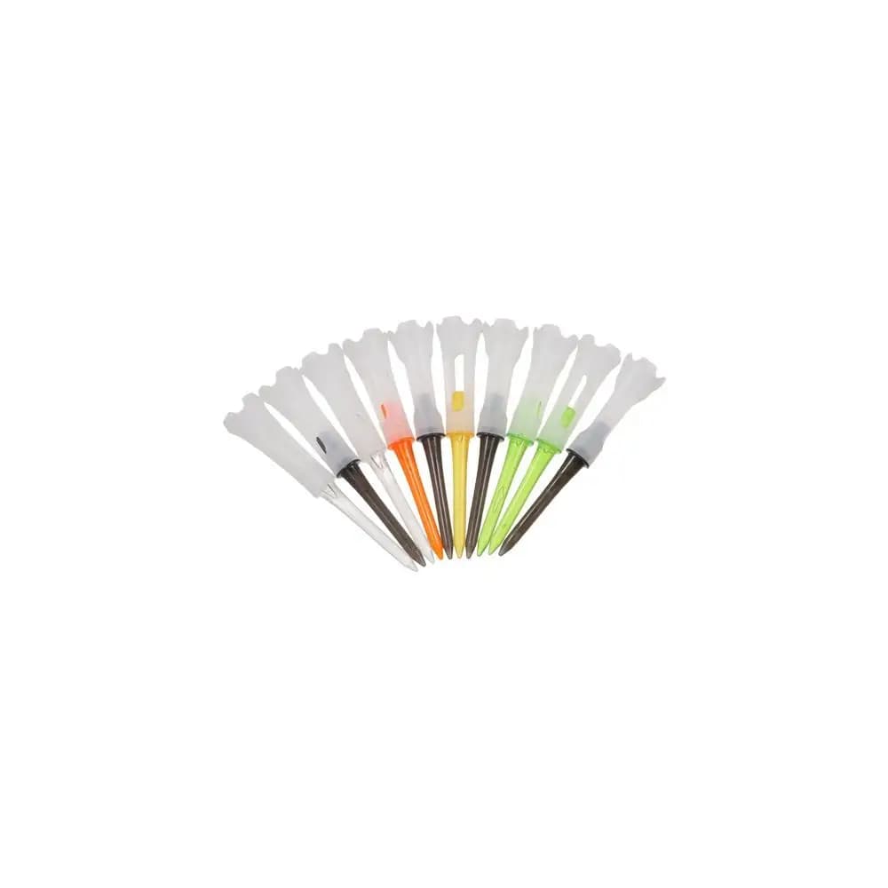 Set di 10 Tee da Golf con Supporto per Pallina, Cuscinetto in Gomma a Bassa Resistenza, Multicolore, Durevoli, Attrezzi per Allenamento Golf