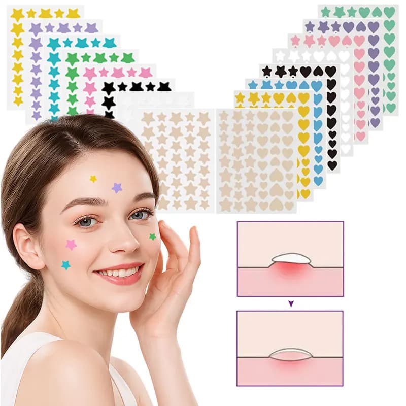 8/16Pcs Colorful Star Acne Patch Improve Women Skin Hydrocolloid Acne Tool Acne Cover Pimple Patch Portable Skin Care Tools