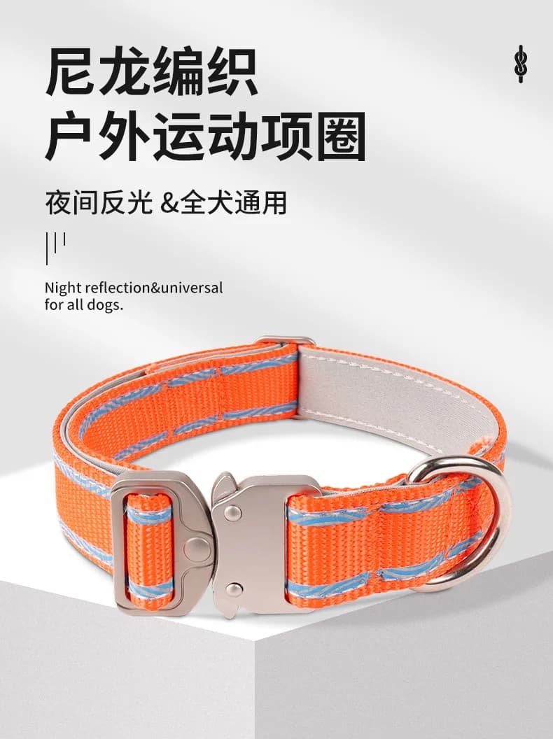 Collari per cani personalizzati Collari per animali larghi riflettenti Collare per cani in nylon per cani di taglia piccola, media e grande Collare per cani da addestramento