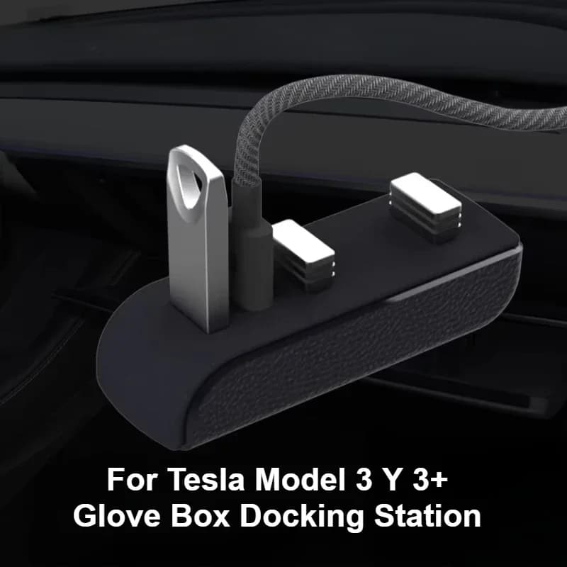 For Tesla Model 3 Y 3+/ModelY Juniper Glove Box Docking Station Porte Hub USB Extensor USB Charger Update Data Transfer Adapter