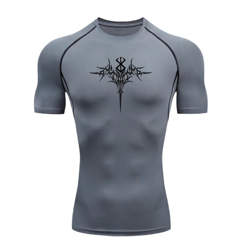 Men's Sports T-shirt with Refined Design, Compressed T-shirt for Training and Fitness, Elasticized T-shirt for Volleyball