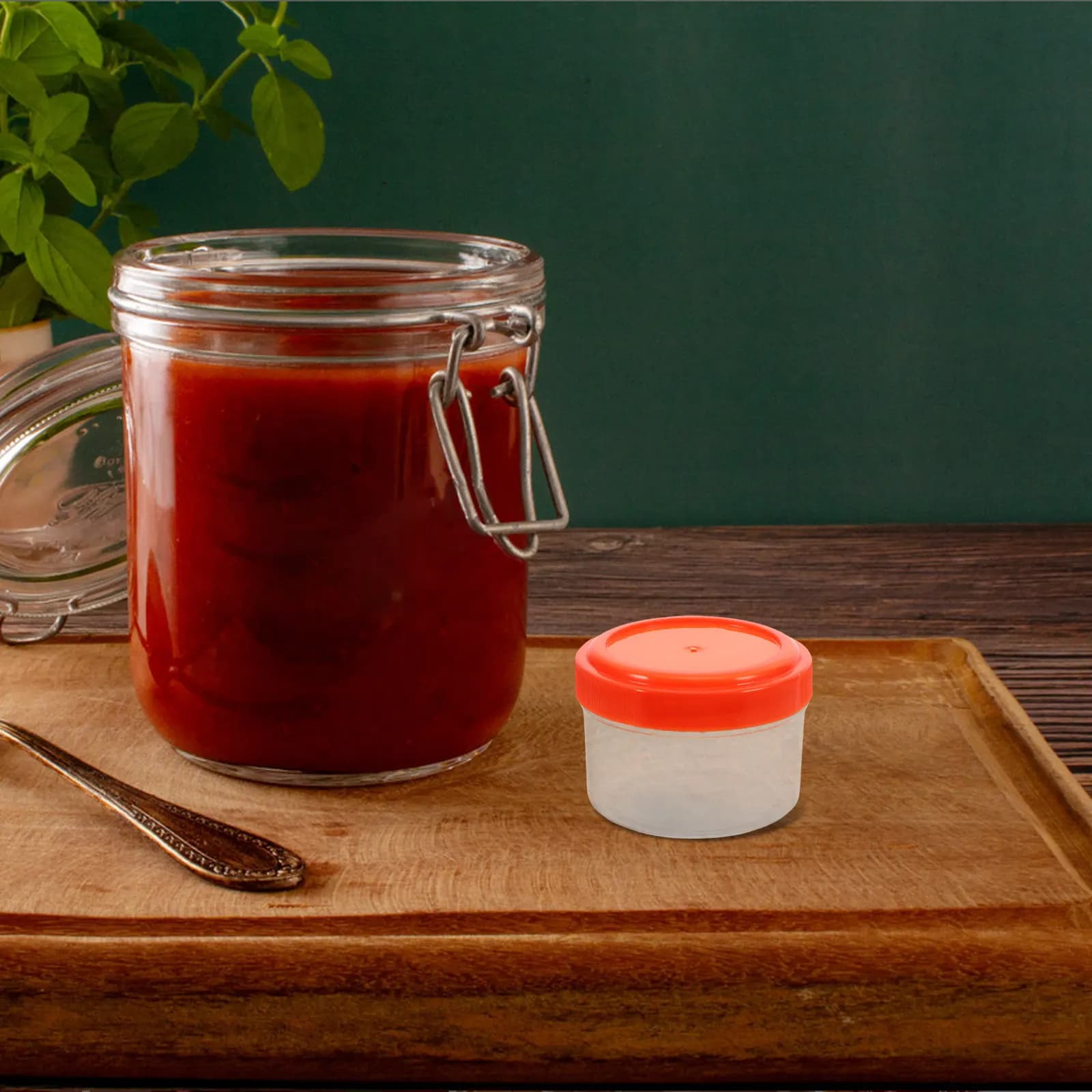 Set di 4 Mini Contenitori per Condimenti, Portatili e a Prova di Perdite, Ideali per Salse e Preparazione Pasti, Tazze in PP per BBQ