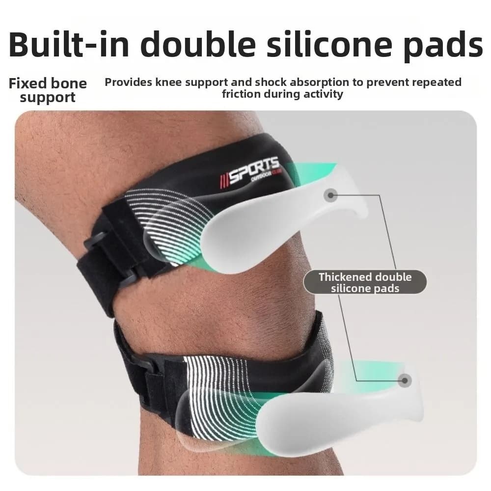 Nuovo Supporto per Ginocchio in Nylon e Silicone, Nero, Grigio, Blu, Morbido, Regolabile, per Uomo e Donna