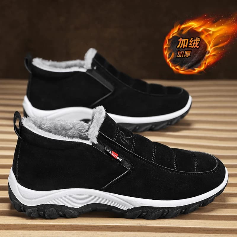 Scarpe basse da skate da uomo in peluche Stivali da neve da trekking foderati in pile Scarpe da tavolo casual Abbigliamento da lavoro Sneakers Piattaforma in pelliccia Skateboarding