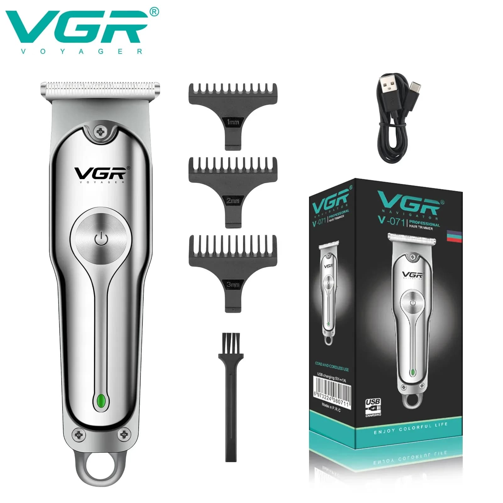 VGR Haircuts Professional Haircuts Wireless Haircuts Electric Haircuts Zero Trimmer for Men V-071