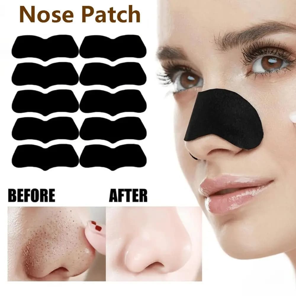 Nuovo 10PCS Naso Maschera per la rimozione dei punti neri Pulizia profonda Ridurre i pori Maschera per il trattamento dell'acne Nuovo Naso Poro Strisce Maschera