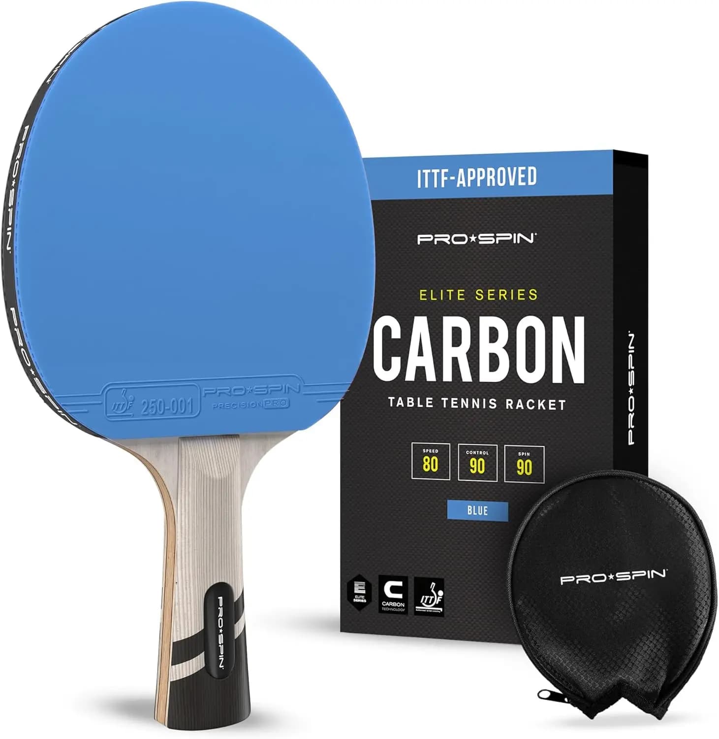 Racchette da Ping Pong in Fibra di Carbonio Approvate ITTF, Racchette da Tennis da Tavolo a 7 Strati per un Controllo e un Effetto Superiori