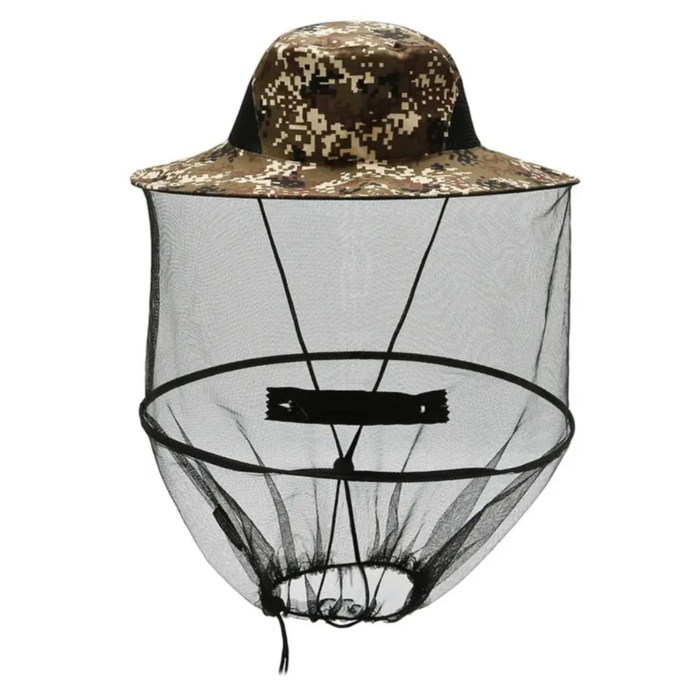 Cappello da sole pieghevole antizanzare per esterni, con rete a maglie nascoste, protezione repellente, casual, da pesca, per uomo e donna