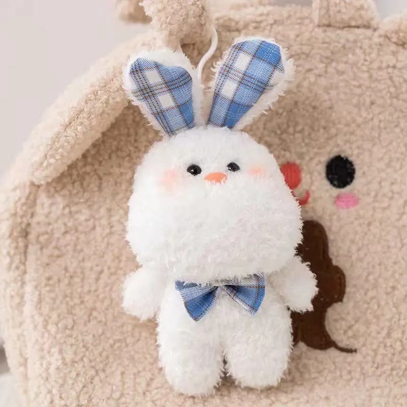 Adorabile Portachiavi Peluche Coniglio Orso, Decorazioni Bapa, Regali di Compleanno per Ragazze, Giocattoli Morbidi Imbottiti