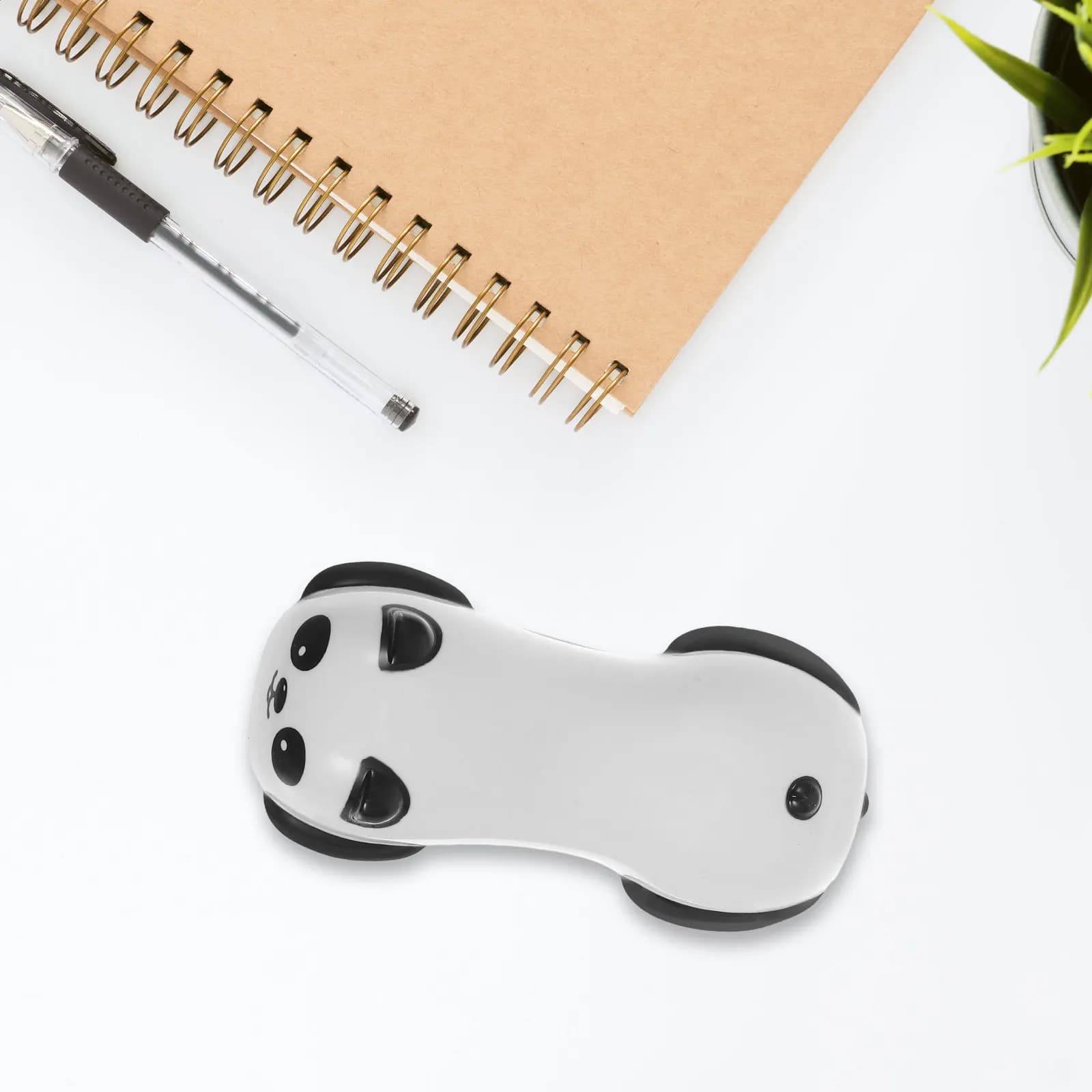 Mini Graffettatrice da Scrivania Panda in Plastica e Metallo, Leggera e Portatile, per Ufficio, Scuola e Casa, Cancelleria Cartoon