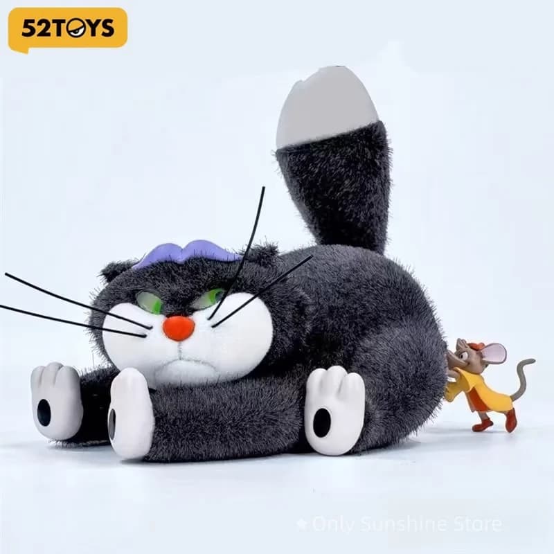 52TOYS Scatola cieca della serie Bad Cat Lucifer - Peluche a sorpresa alla moda con ornamento per gatti cattivi montato su auto da tavolo fatto a mano