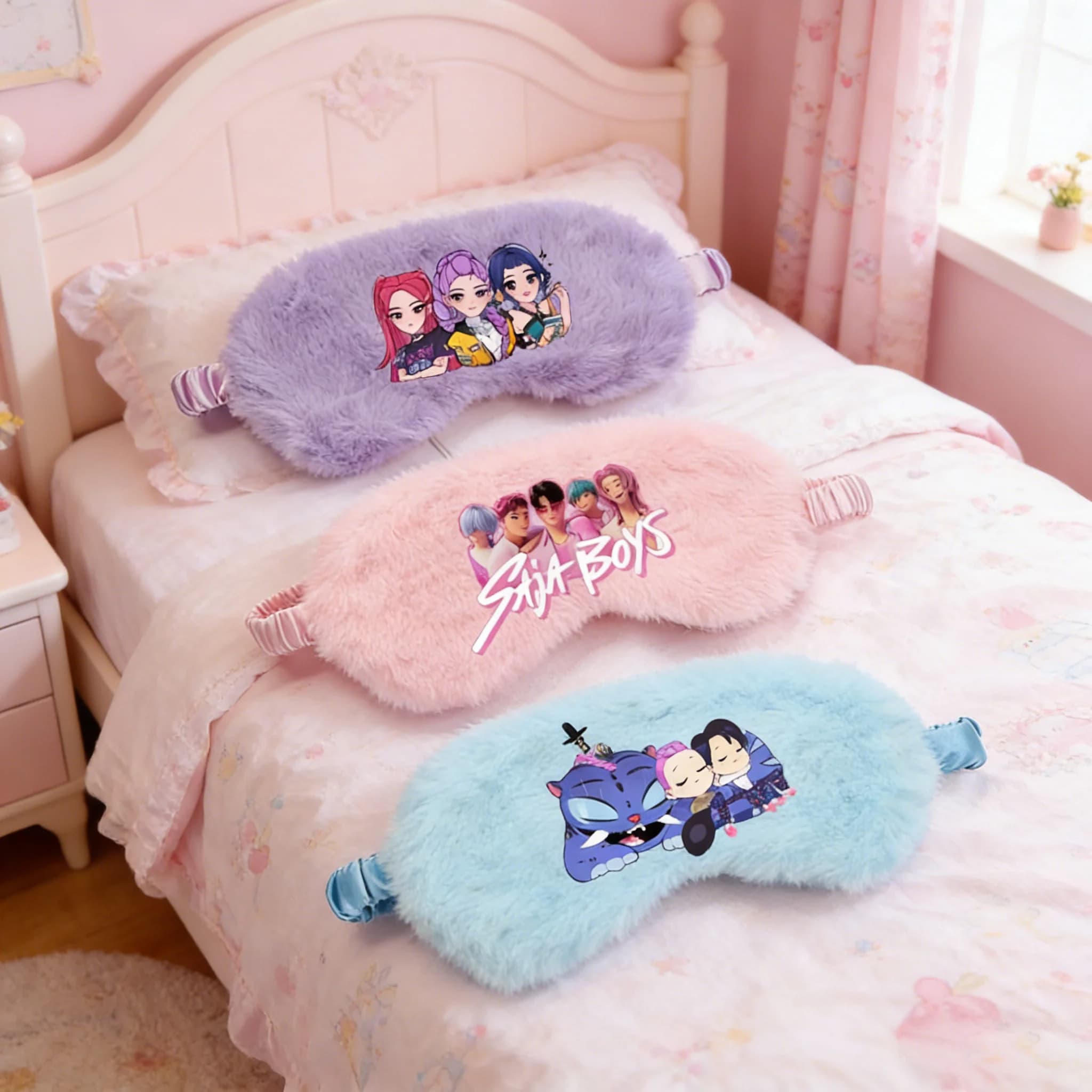 Mask for Sleeping Kpop Demon Hunters, Soft Eye Mask, Plush Covers, Rest Mask, Health Covers, Gift