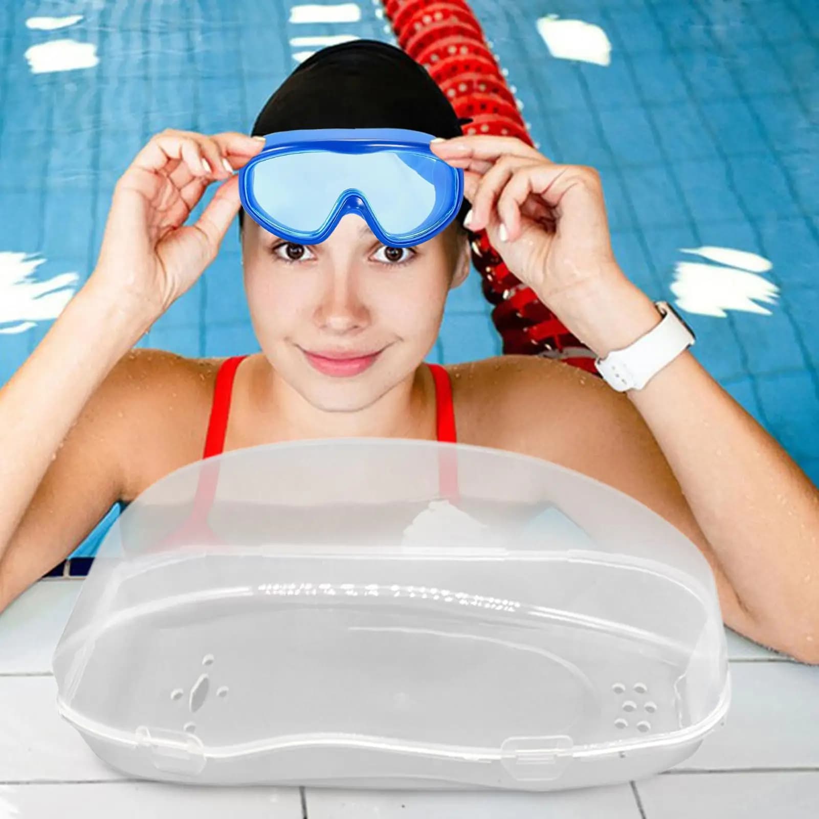 Glass Case Swimwear for Snow Glasses Sub Glasses Suitcase for Diving Glasses Breathable Snorkeling Glasses