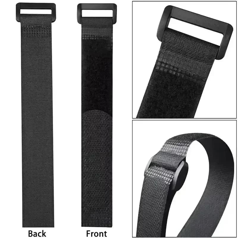 3 pcs/set Reusable Fishing Rod Tie Holder Strap Fitting Bretelle Hook Ring Cable Spool Belt Fishing Equipment Accessories Box