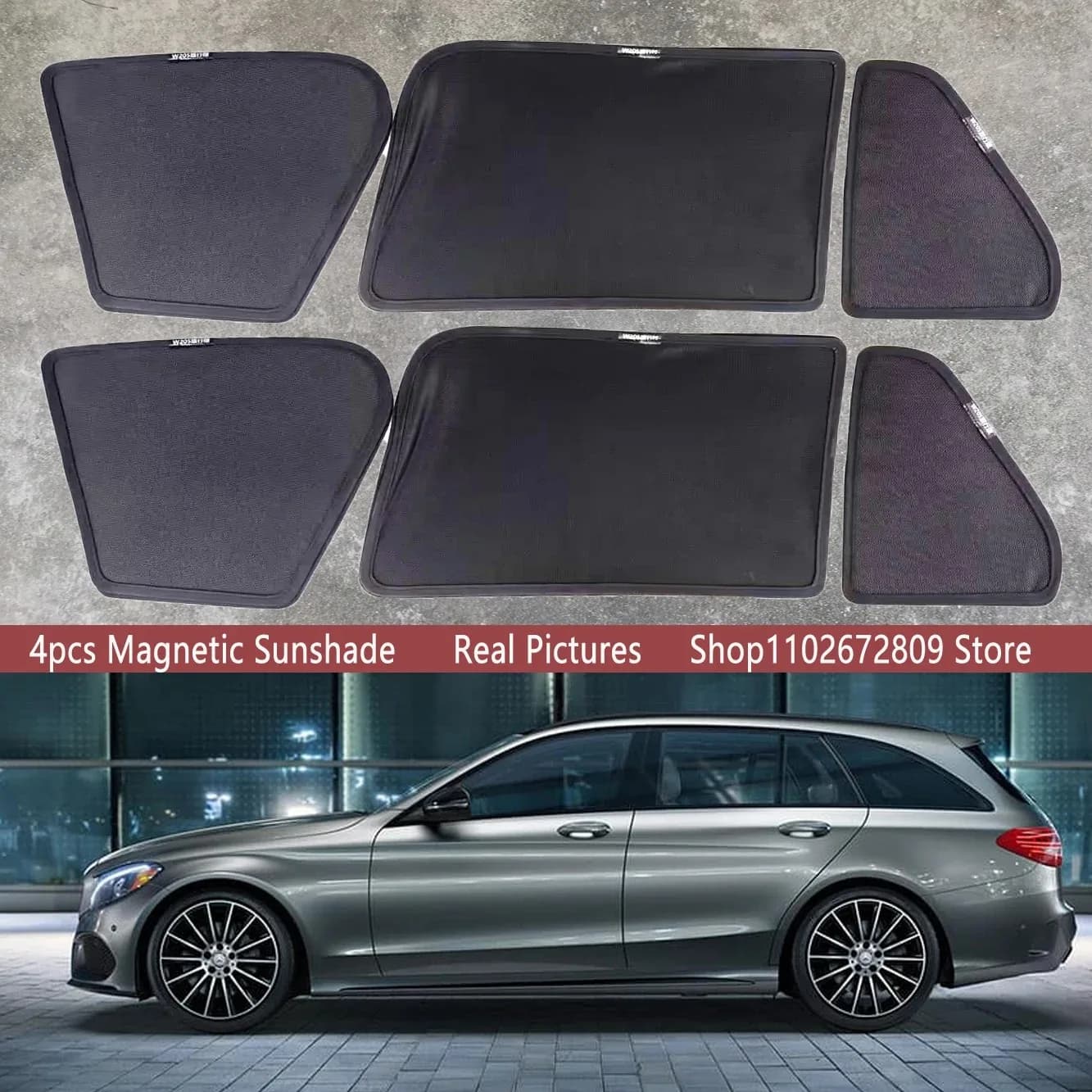 Parasole Magnetico per Auto, Tendina Parasole per Parabrezza, Accessori per Mercedes-Benz Classe C W205 S205 205 2015 - 2021
