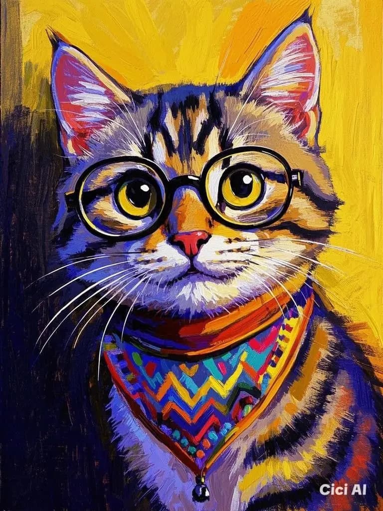 Dipinti con Diamanti 5D Fai-da-Te, Gatti che Ascoltano Musica, Mosaico, Adatti per Decorazione di Soggiorno e Camera da Letto