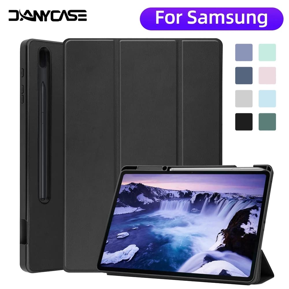 Per Samsung Tab S6 lite A11 plus custodia S7/S8/S11 S7P/S7FE S10FE/S9/S9FE/S10lite S9P/S9 FE+/S10P 12,4 pollici A9/A9P 11 pollici con slot per penna