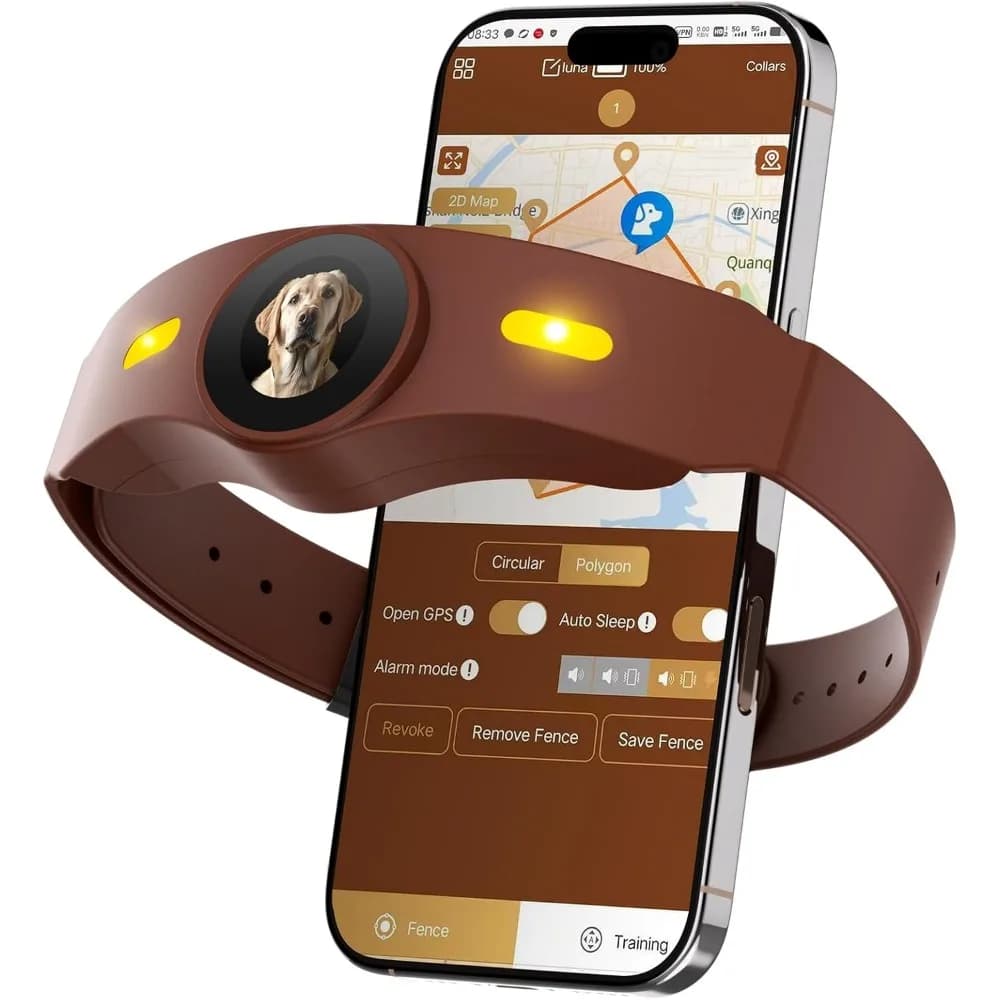 Recinto GPS Wireless per Cani, Regolabile da 64 a 3280 Piedi, Collare Ricaricabile Impermeabile per Tutte le Taglie, Uso Esterno