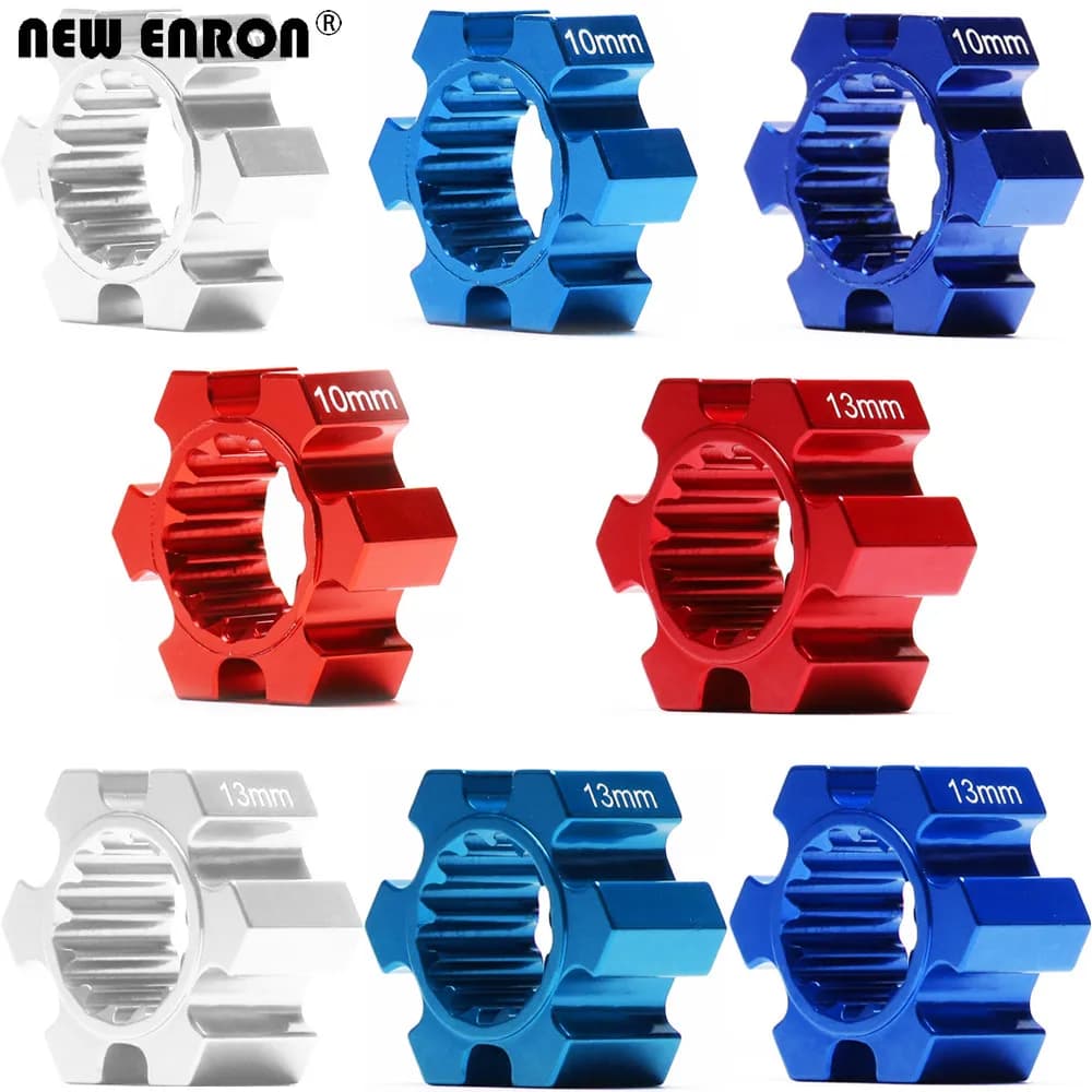 NUOVO ENRON 2 Pz Mozzi Ruota In Alluminio Esagonale 10mm/13mm di Spessore 7756 7756X 7756R Per RC AUTO 1/5 Traxxas X-Maxx XMaxx 77086-4