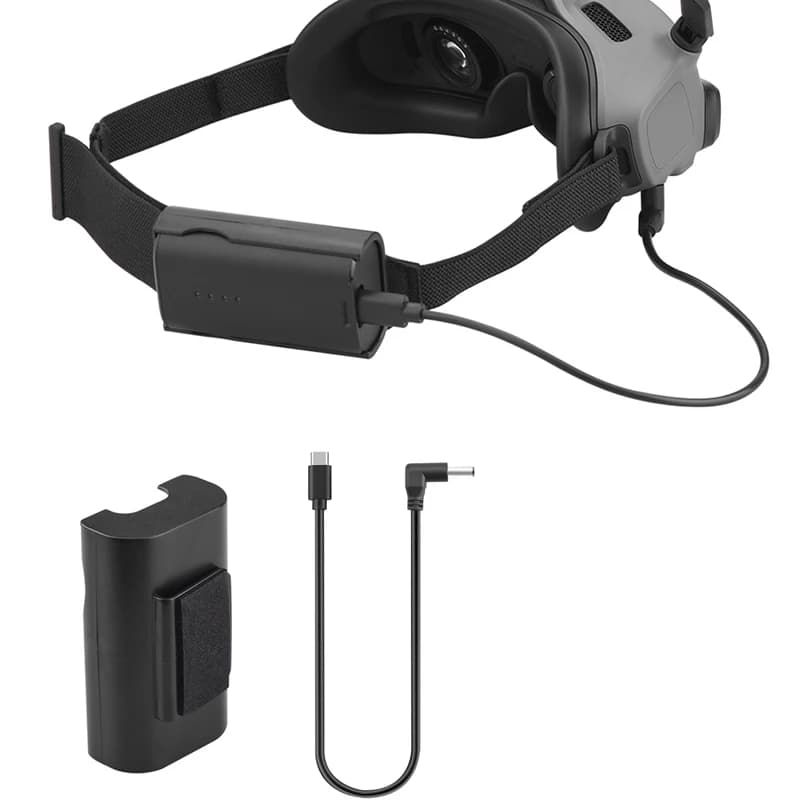 Occhiali originali cavo della batteria linea di alimentazione cinghia della testa staffa fissa Clip posteriore scatola della batteria per occhiali DJI 2 DJI Avata Drone