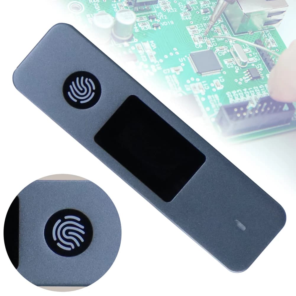 Box esterno per SSD M-Key B+M con crittografia tramite impronta digitale visuale per SSD 2230 2242 2280