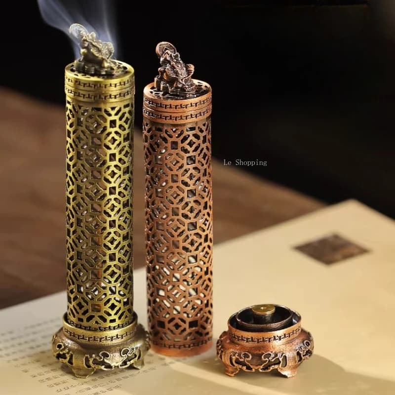 Bruciatore d'Incenso Verticale in Lega/Base per Bastoncini d'Incenso per Interni Domestici, Ufficio, Soggiorno, Studio, Camera da Letto, Prodotti per la Purificazione dell'Aria