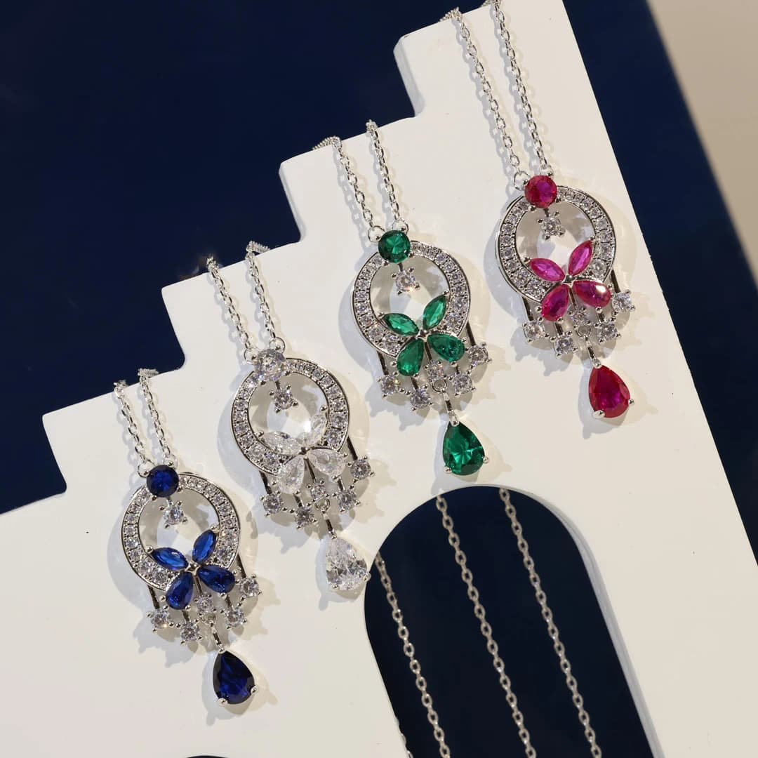Collana con farfalla e nappine in argento 925, colore classico, orecchini a farfalla da donna, regalo per le vacanze