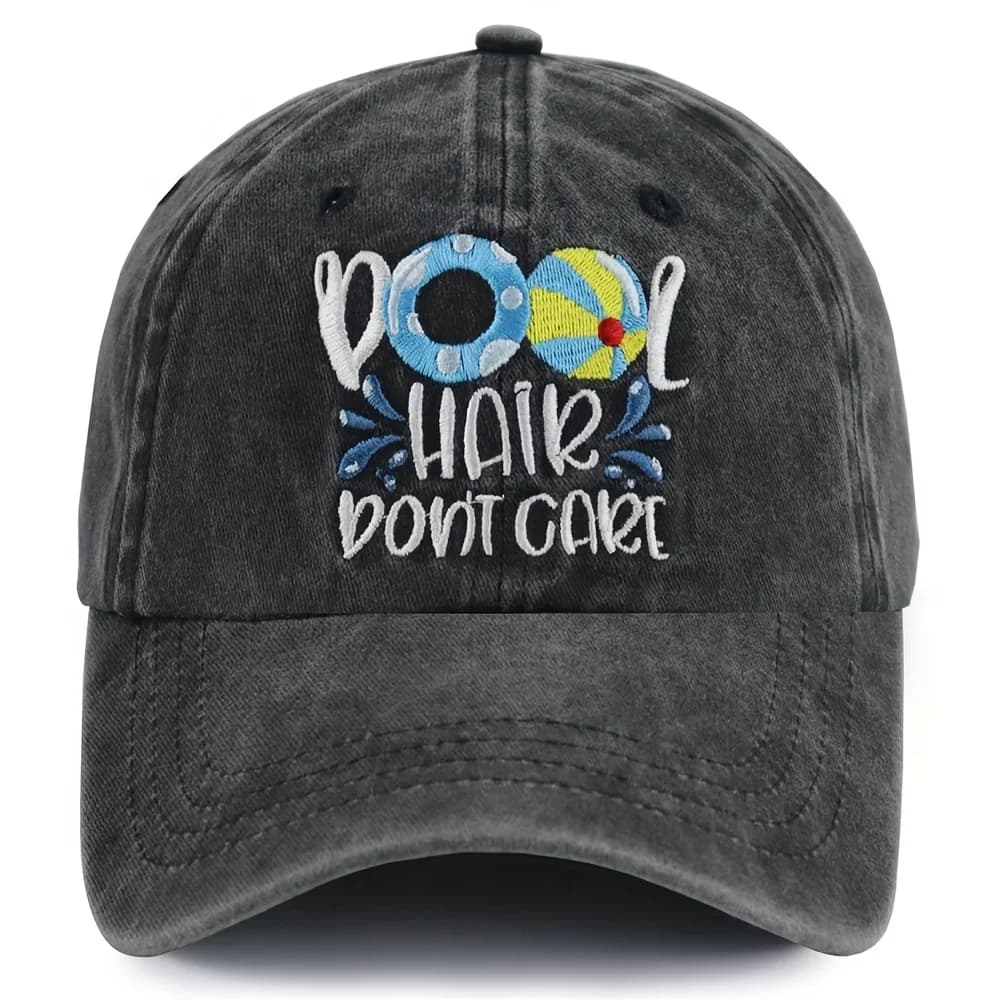 Unisex Swimming Pool Hat, Fun Pool Accessory Baseball Cap, Summer Beach Gift Suitable for Women, Men, Mom, Dad, Wife, Husband, Friends, Heart-Shaped Design, Adjustable, Washable, Sun Protection Sun Hat