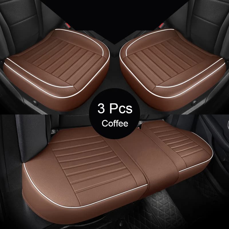 3 pezzi coprisedile per auto in pelle PU interni coprisedili per auto cuscino protezione tappetino kit sedile universale tappeto accessori auto