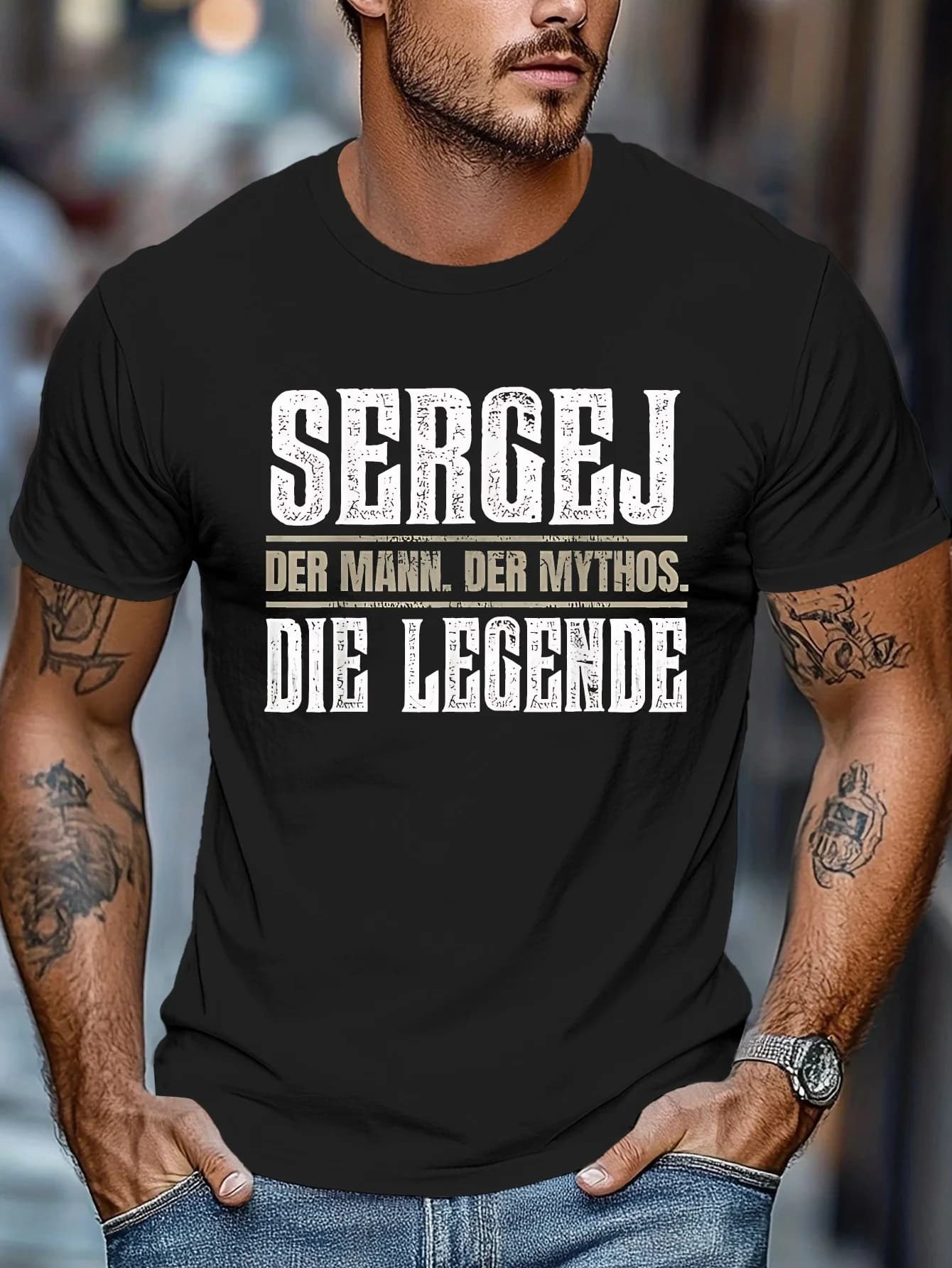 SERGEJ DER MANN DER MYTHOS Men's Short Sleeved T-shirt Summer T-shirt