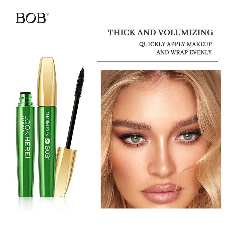 Mascara BOB a Lunga Durata, Impermeabile, Resistente al Sudore, Volumizzante, Incurvante, ad Asciugatura Rapida, Primer per Ciglia, Cosmetici