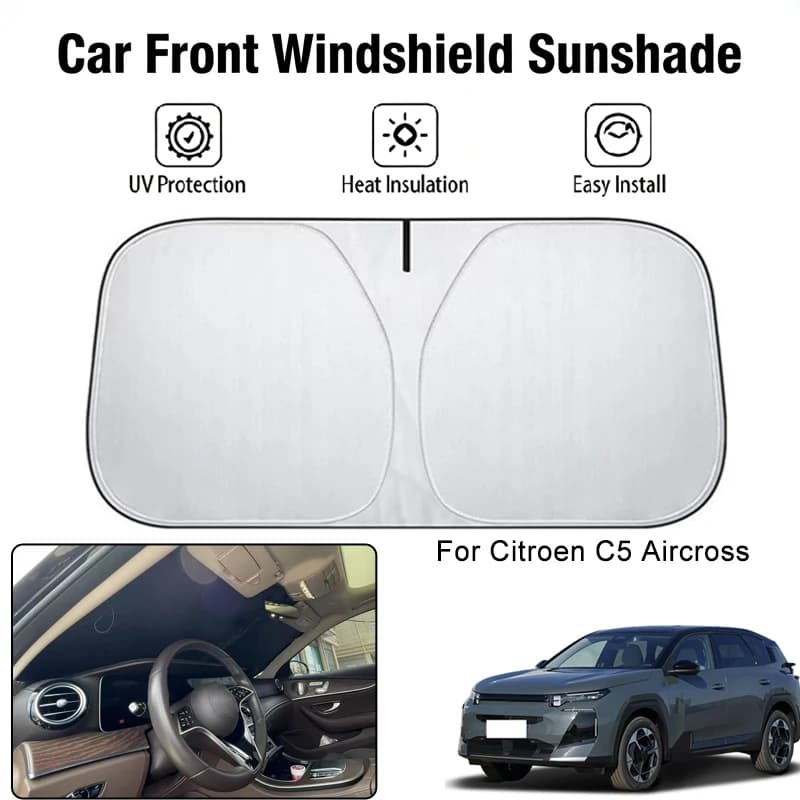Parasole per parabrezza anteriore per Citroen C5 Aircross, protezione UV, isolamento termico, accessori per la protezione solare degli interni dell'auto