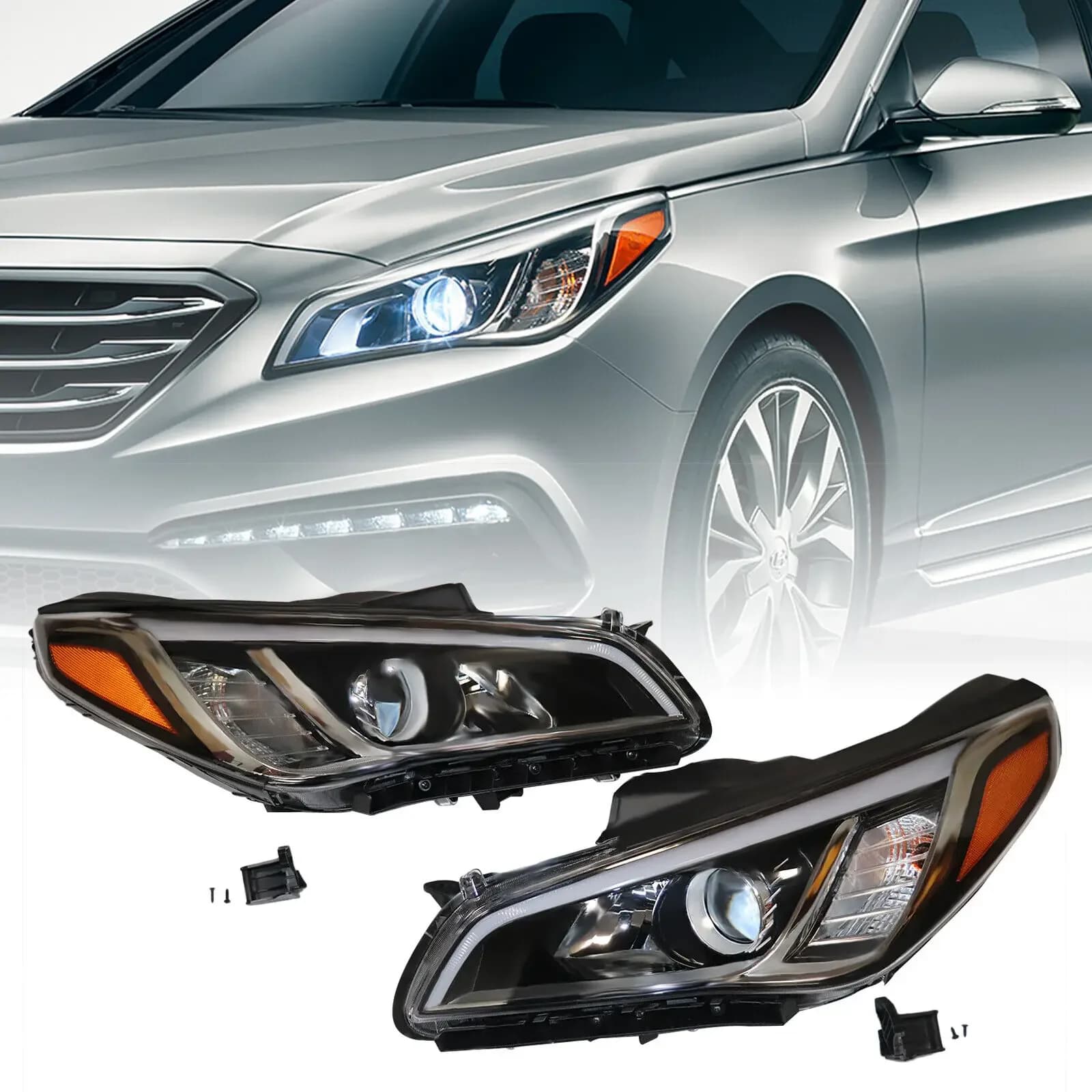 Coppia fari alogeni fari anteriori sinistro + destro per Hyundai Sonata 2015 2016 2017 1.6L 2.0L 2.4L 92101C2000 92102C2000