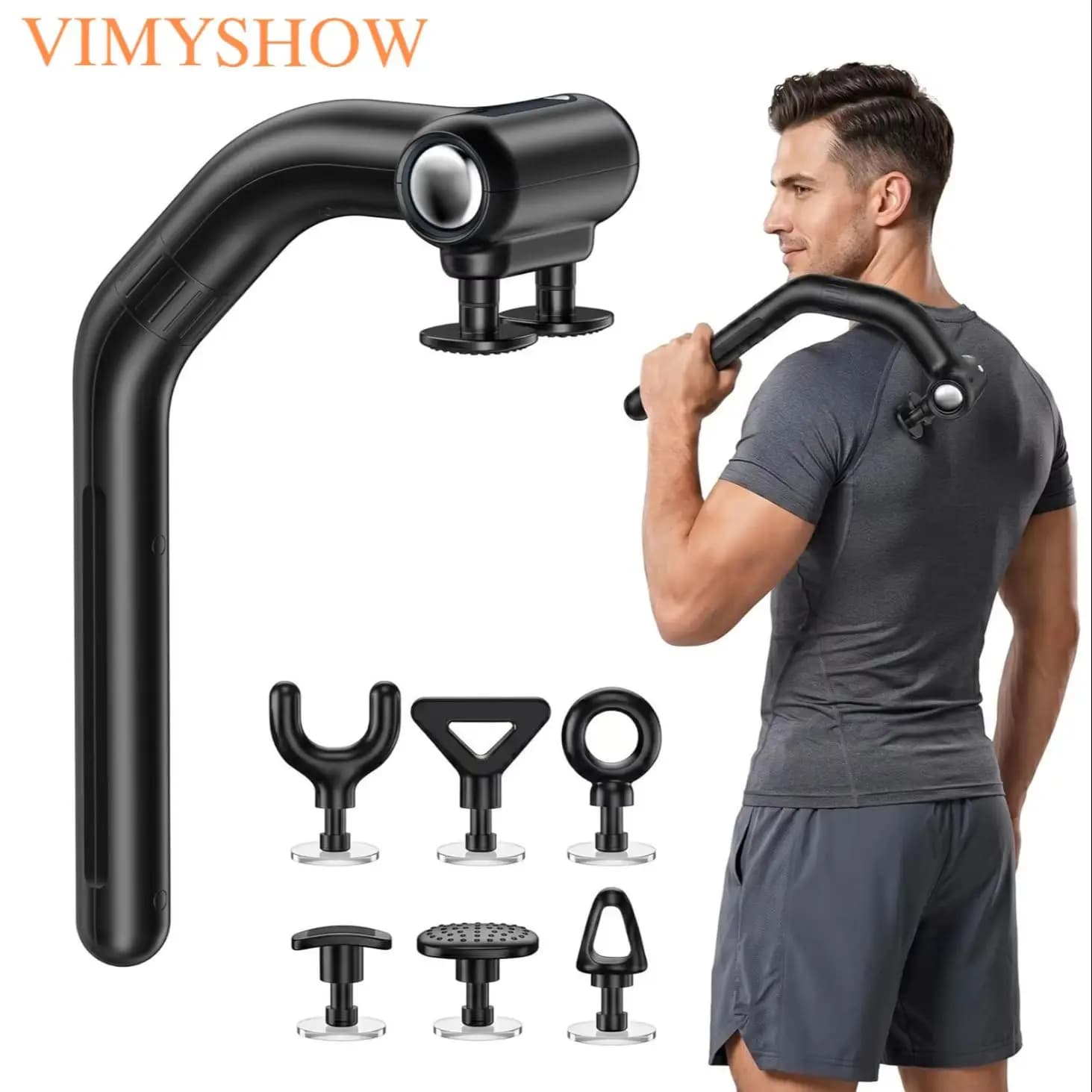 Dual Head Massage Gun Percussion Massager Deep Tissue Muscle Relax Device for Neck Shoulder Leg Ideal Gift for Daily Relaxation