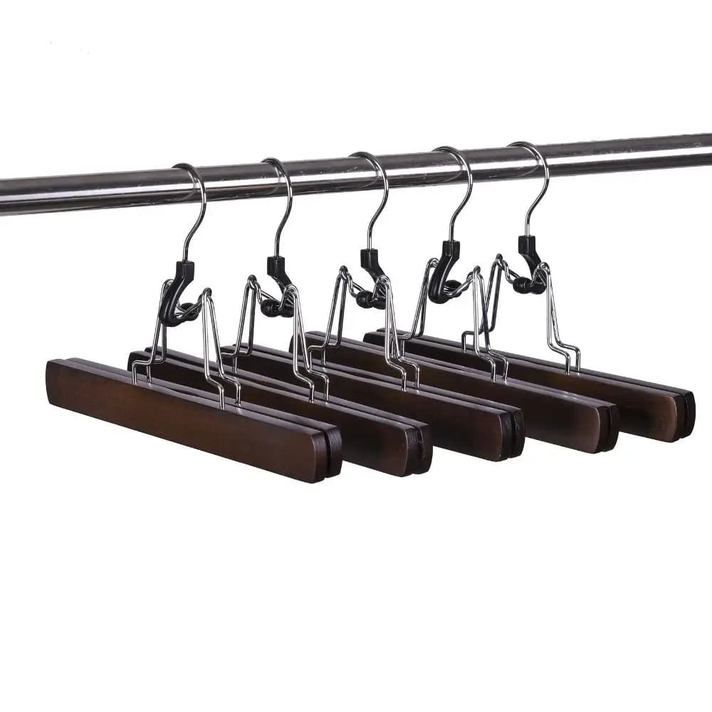 High 1PC Clothes Hanger Retro Color Woodiness Horse-face Skirt Rack Non-slip Storage Hanfu Pants Hook
