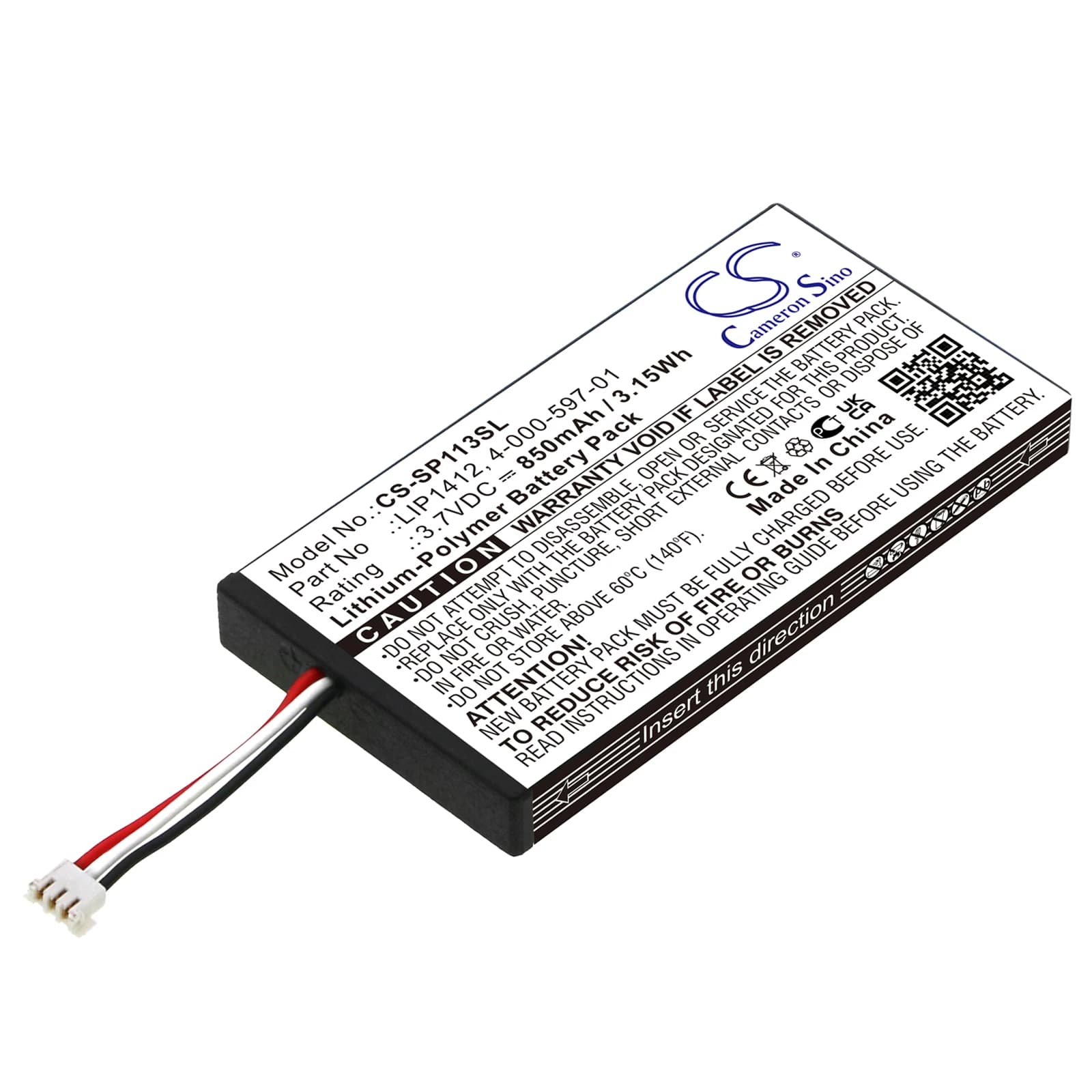 OrangeYu Batteria per Console di Gioco PlayStation 850mAh LIP1412, 4-000-597-01 per Sony PSP GO, PSP-N100, PSP-NA1006