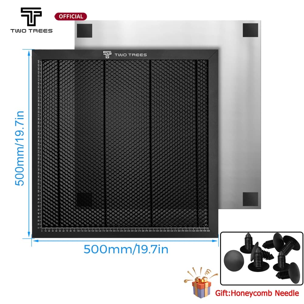 Twotrees Laser Equipment Parts Honeycomb Workbench Table for CO2/ Laser Engraver TTS TS2-10W 80W 500x500x22mm