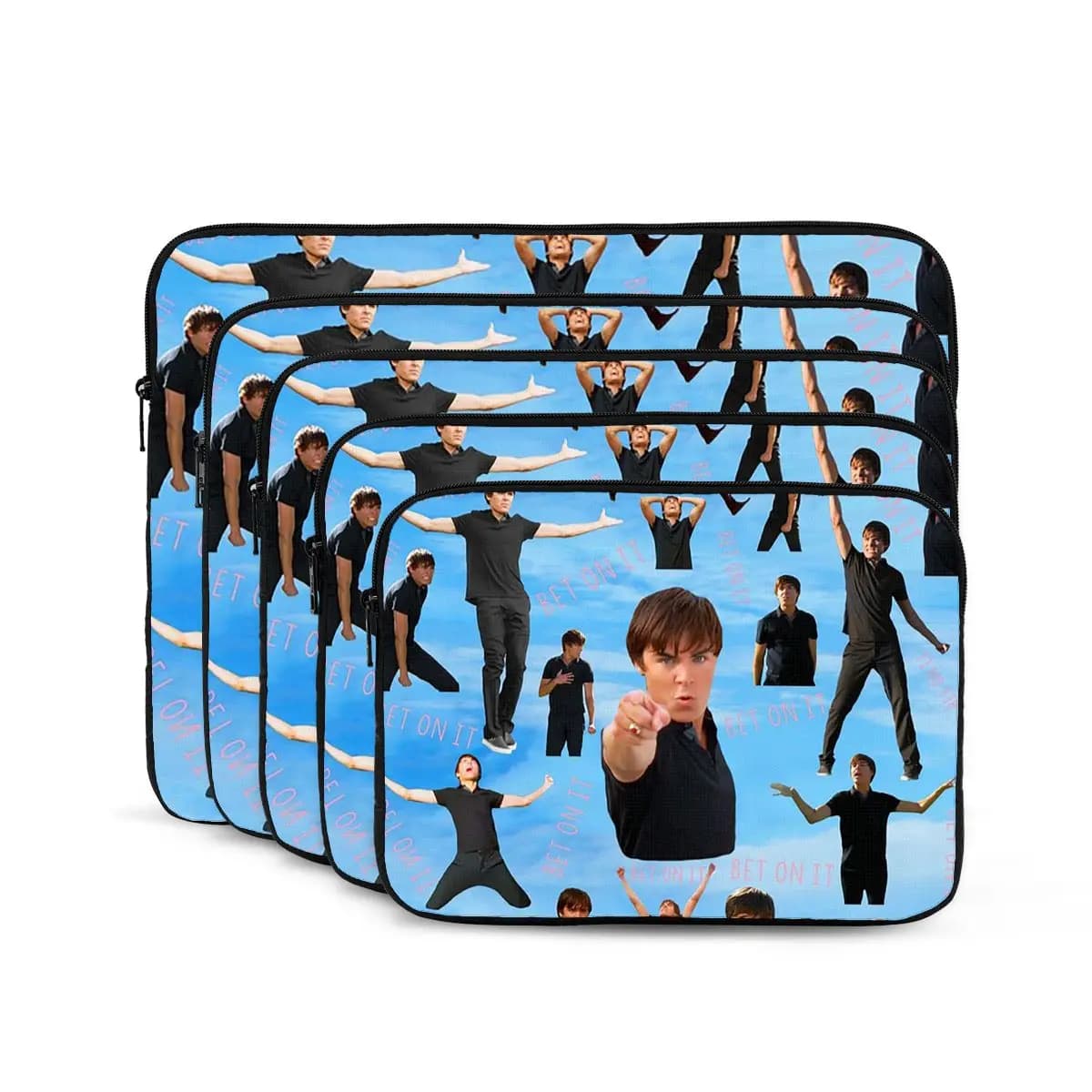 Zac Efron Troy Bolton Bet On It High School Musical Notebook Laptop Bag Notebook Sleeve Cover Bag Tablet Shockproof Case Bag