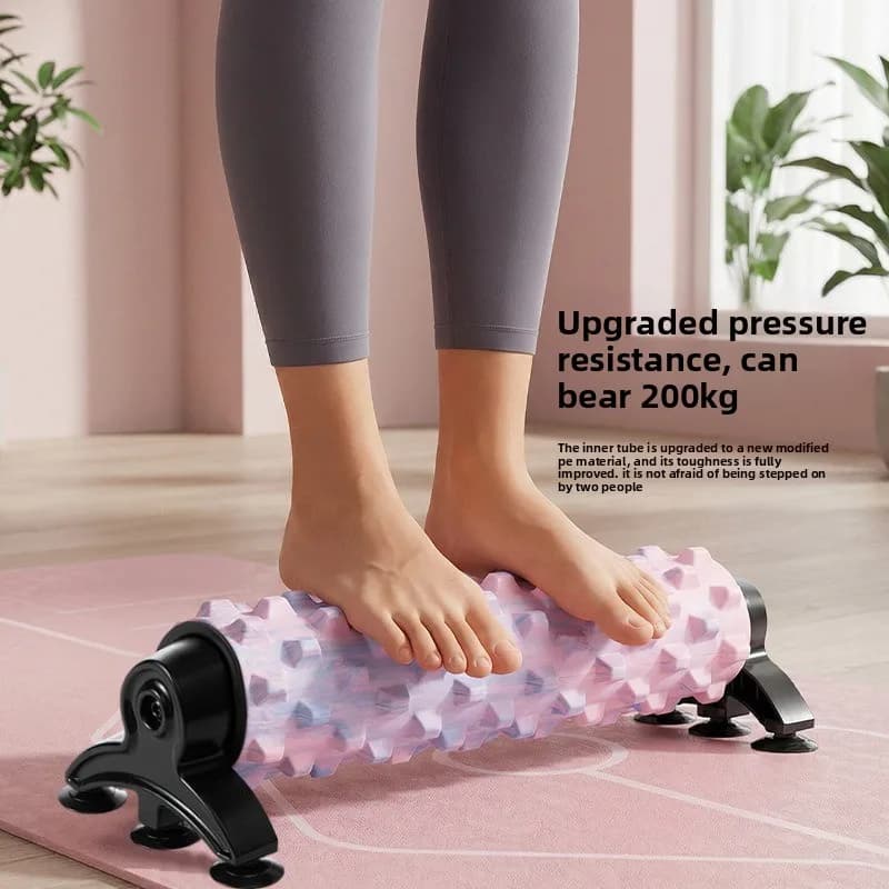 Yoga Column Yoga Equipment with 6 Suction Cup Fixing Brackets, Foam Roller Shaft Mace Style Whole Body Shaping Relaxing Massage
