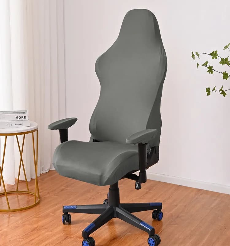 Nuova Fodera per Sedia da Gaming in Seta di Latte Monocolore con Braccioli Elastici, per Computer, Internet Cafe, Sedia Competitiva, Arredamento Casa