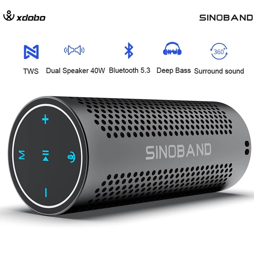 XDOBO SINOBAND Ironman 40W Hifi Bluetooth Speaker TWS Wireless Subwoofer Deep Bass Surround Sound BT5.3 Outdoor Party Soundbox