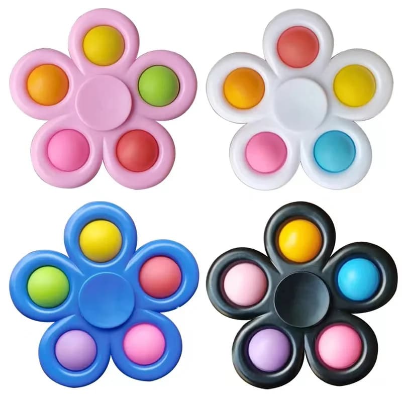 Fidget Spinners Pops, Giocattoli Sensoriali per Dita, Spinner a Bolle Semplici per ADHD, Autismo, Ansia, Stress, Regali per Bambini