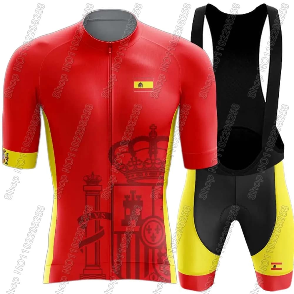 2025 Spain Cycling Jersey Elite Set Expand Man Summer Cycling Clothing Road Bike Shirts Cycling pants MTB Ropa Maillot
