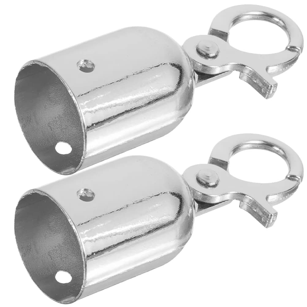 2 pezzi Tappo terminale per corda Raccordi per terrazza in acciaio inossidabile Staffa Catene a gancio Tappo terminale per cavo guardrail con gancio Blocco cavo metallico