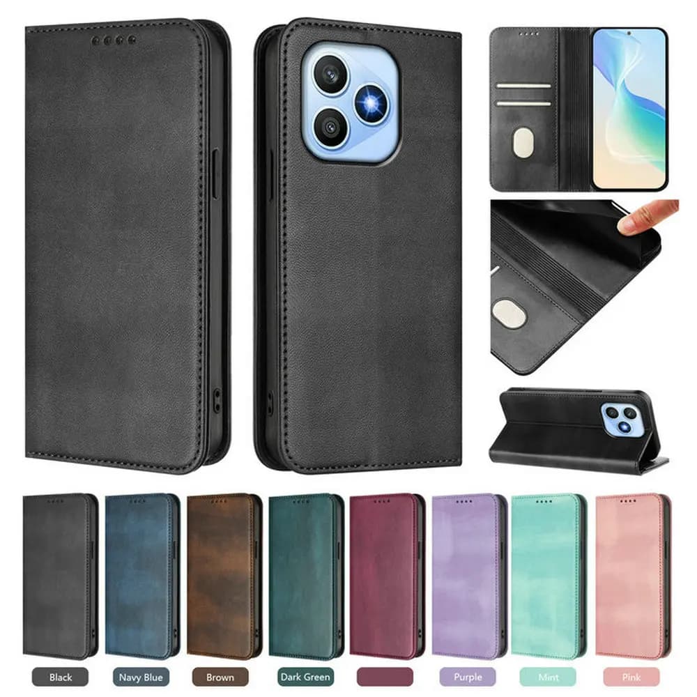 Custodia a Portafoglio in Pelle con Blocco RFID per Huawei Honor X7D X8D X9D X9C X7C 5G 4G, Cover Magnetica Intelligente per Honor X9D X8D X7D X6C X7C X9C